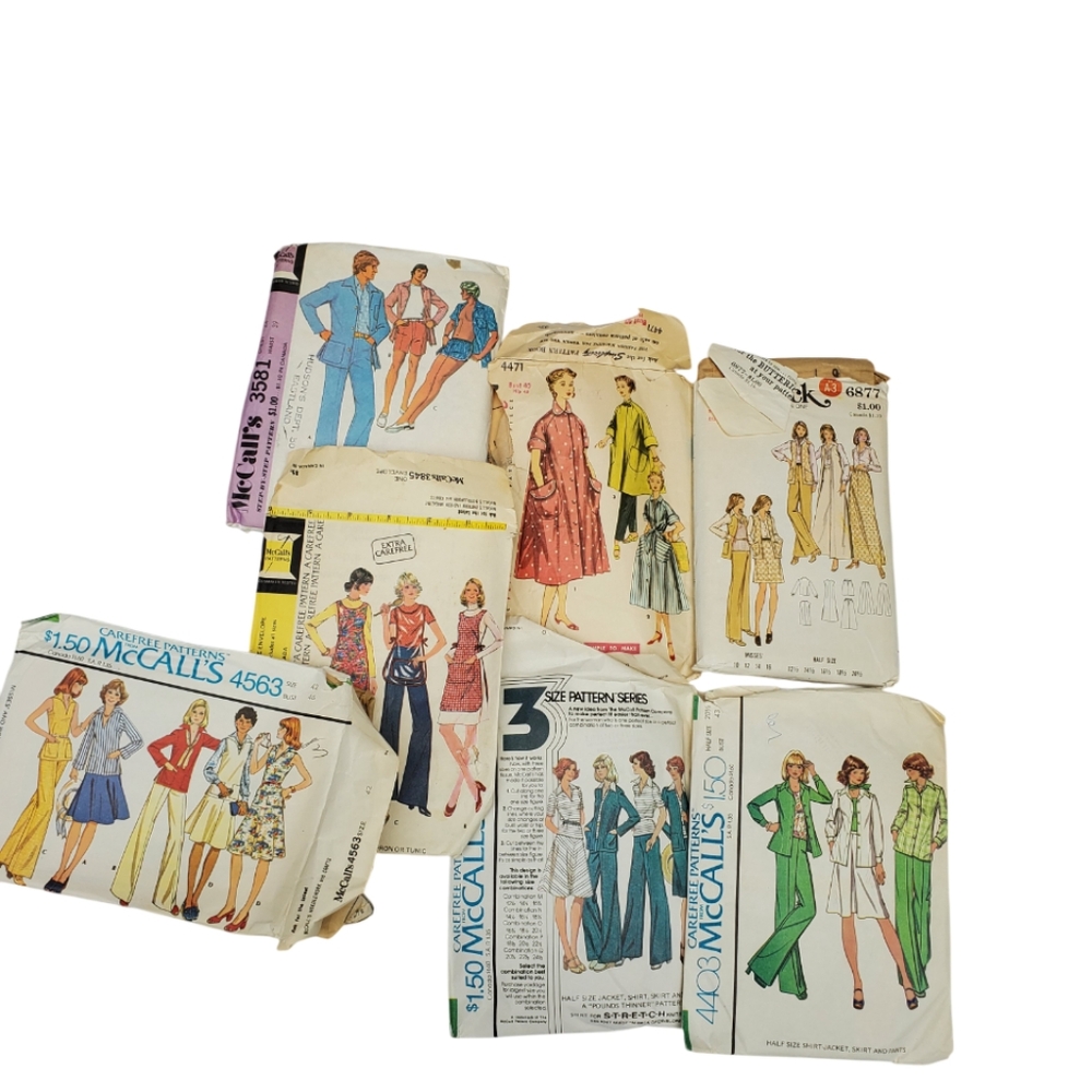 1970s Sewing Pattern Bundle Of Seven